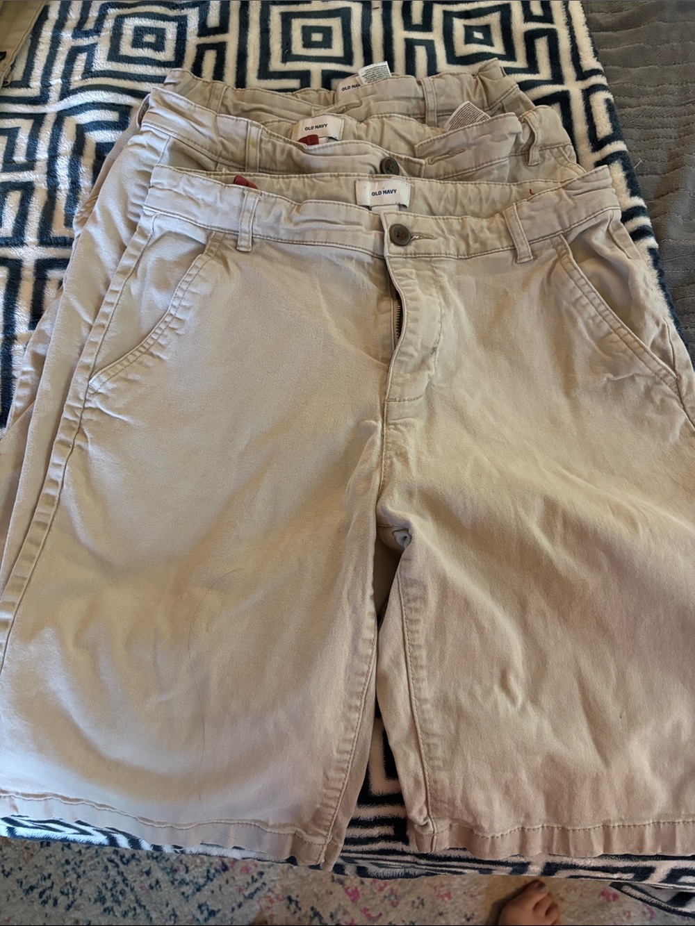 BACK TO SCHOOL! Old Navy Khaki Cotton Shorts Size 14- Three Pair!